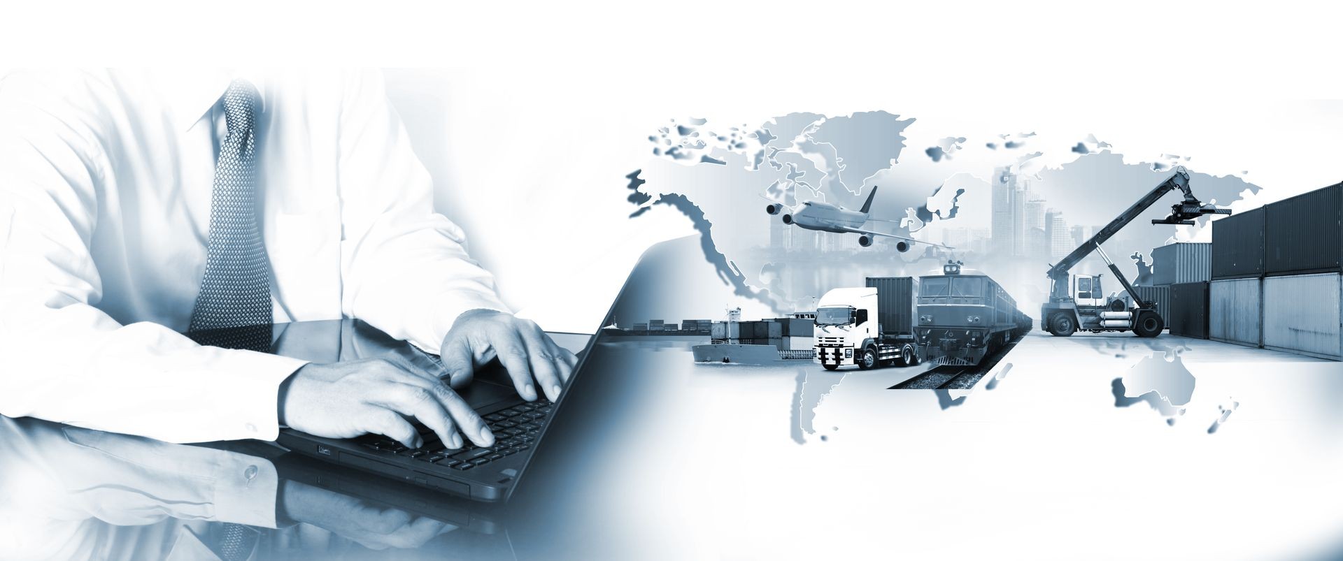 Double exposure of man with world map for logistic network distribution on background and Logistics Industrial Container Cargo freight ship for shipping and Transportation, import-export Double exposure of man with world map for logistic network distribution on background and Logistics Industrial Container Cargo freight ship for shipping and Transportation, import-export